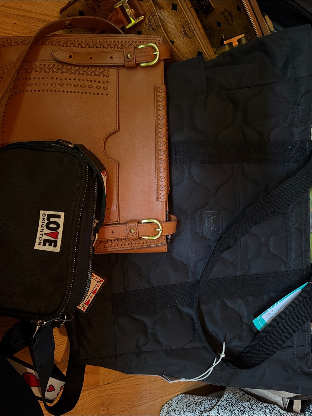 Herschel Supply Company Black Quilted Duffel with Adjustable Strap